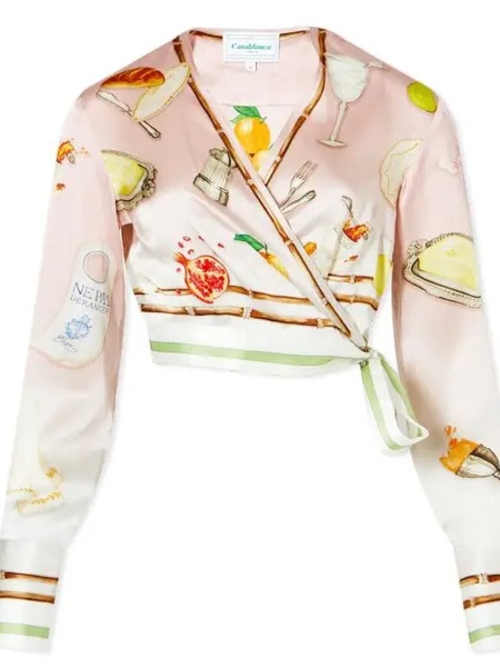 CASABLANCA 
Ne Pas Deranger Wrap Long Sleeve Blouse